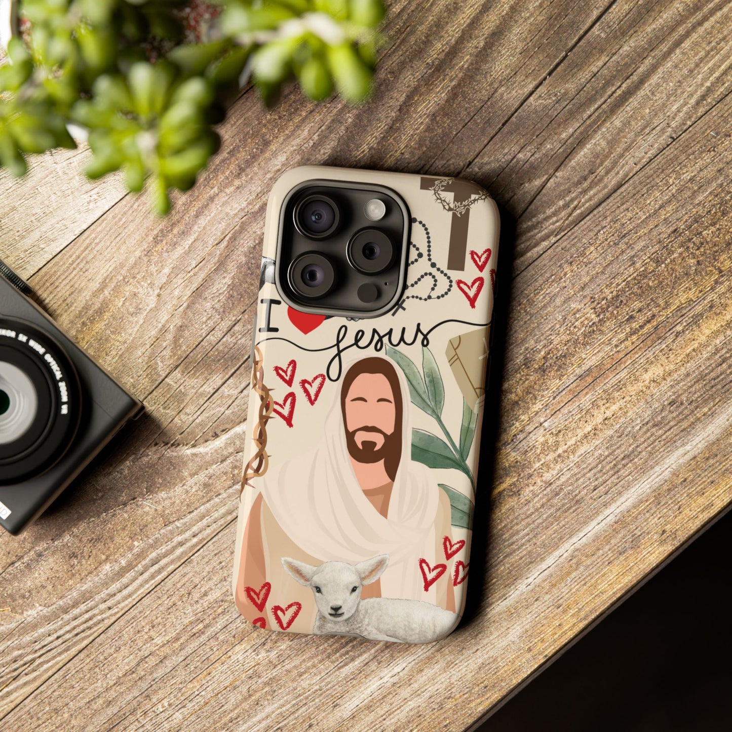 Vibrant Phone Case with Religious Art, Tough Cases for Devotees, Faith-Inspired Design