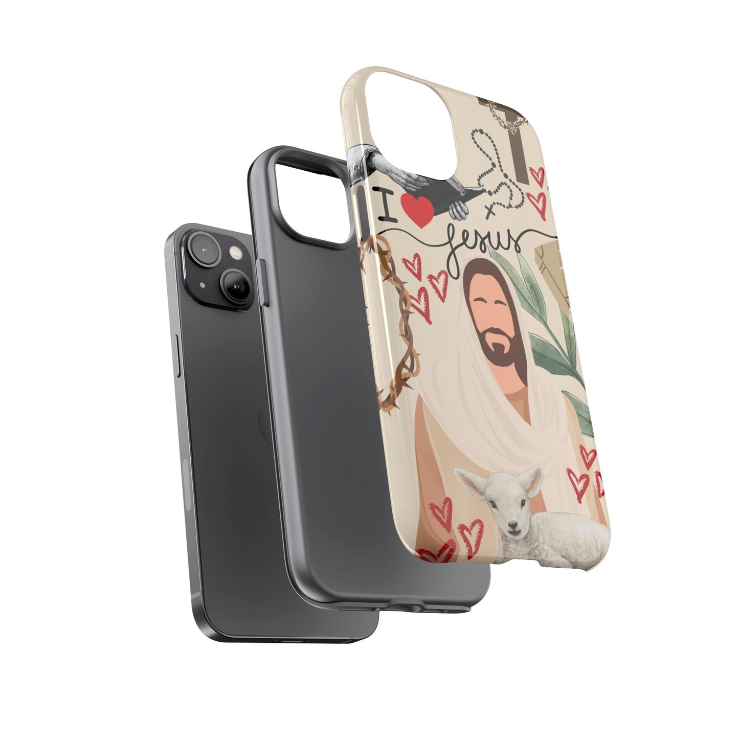 Vibrant Phone Case with Religious Art, Tough Cases for Devotees, Faith-Inspired Design