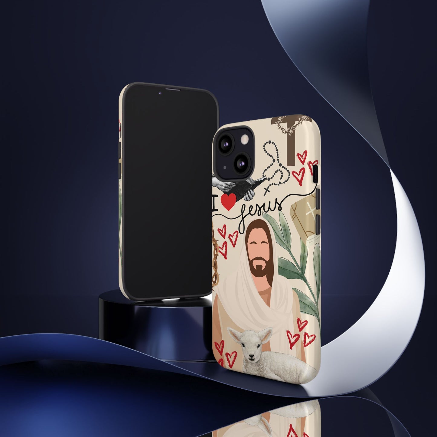 Vibrant Phone Case with Religious Art, Tough Cases for Devotees, Faith-Inspired Design