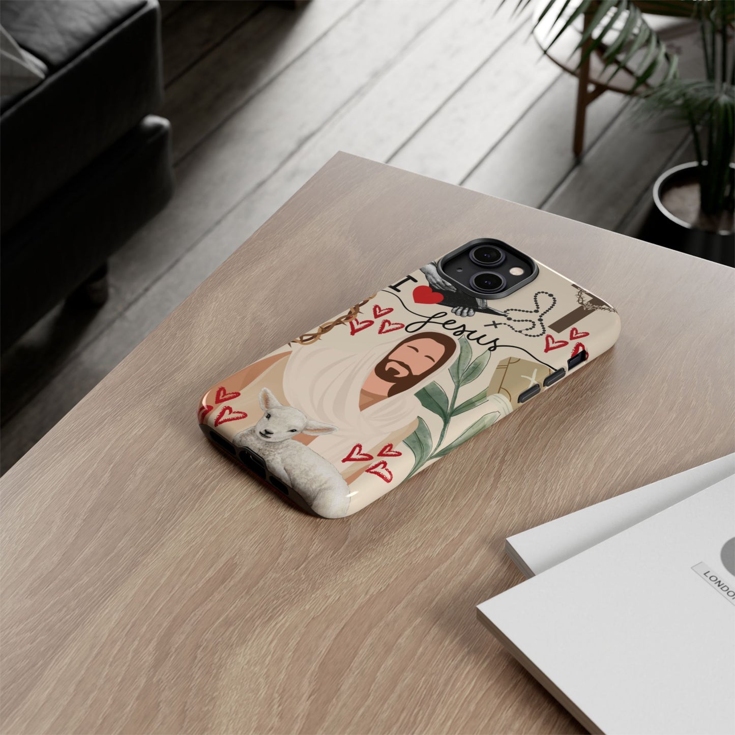 Vibrant Phone Case with Religious Art, Tough Cases for Devotees, Faith-Inspired Design