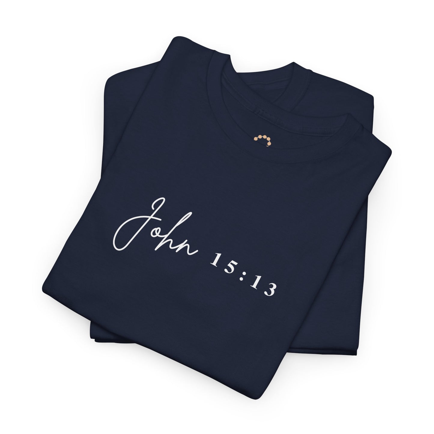 Minimalist Jesus Line Art T-Shirt – John 15:13 Crown of Thorns Design