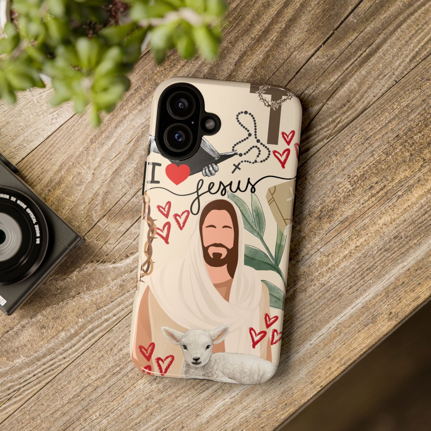 Vibrant Phone Case with Religious Art, Tough Cases for Devotees, Faith-Inspired Design