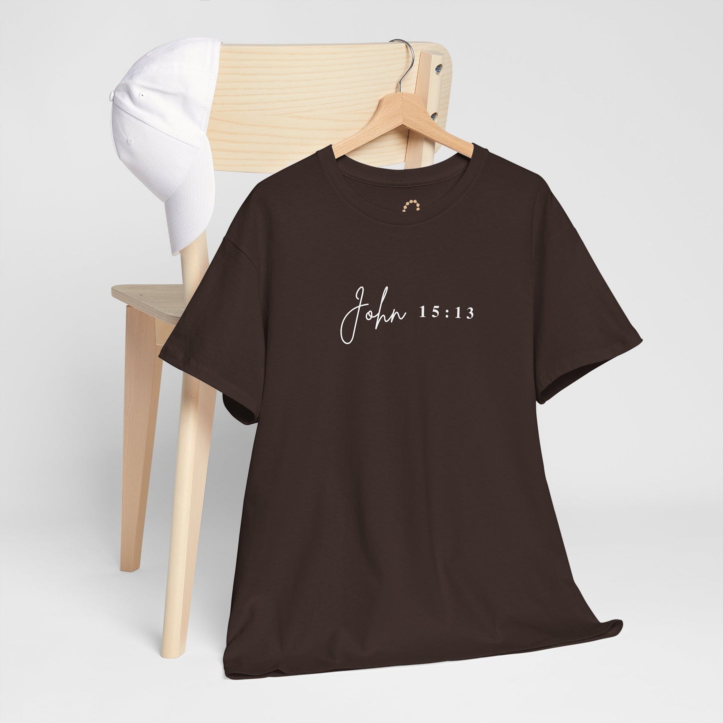 Minimalist Jesus Line Art T-Shirt – John 15:13 Crown of Thorns Design