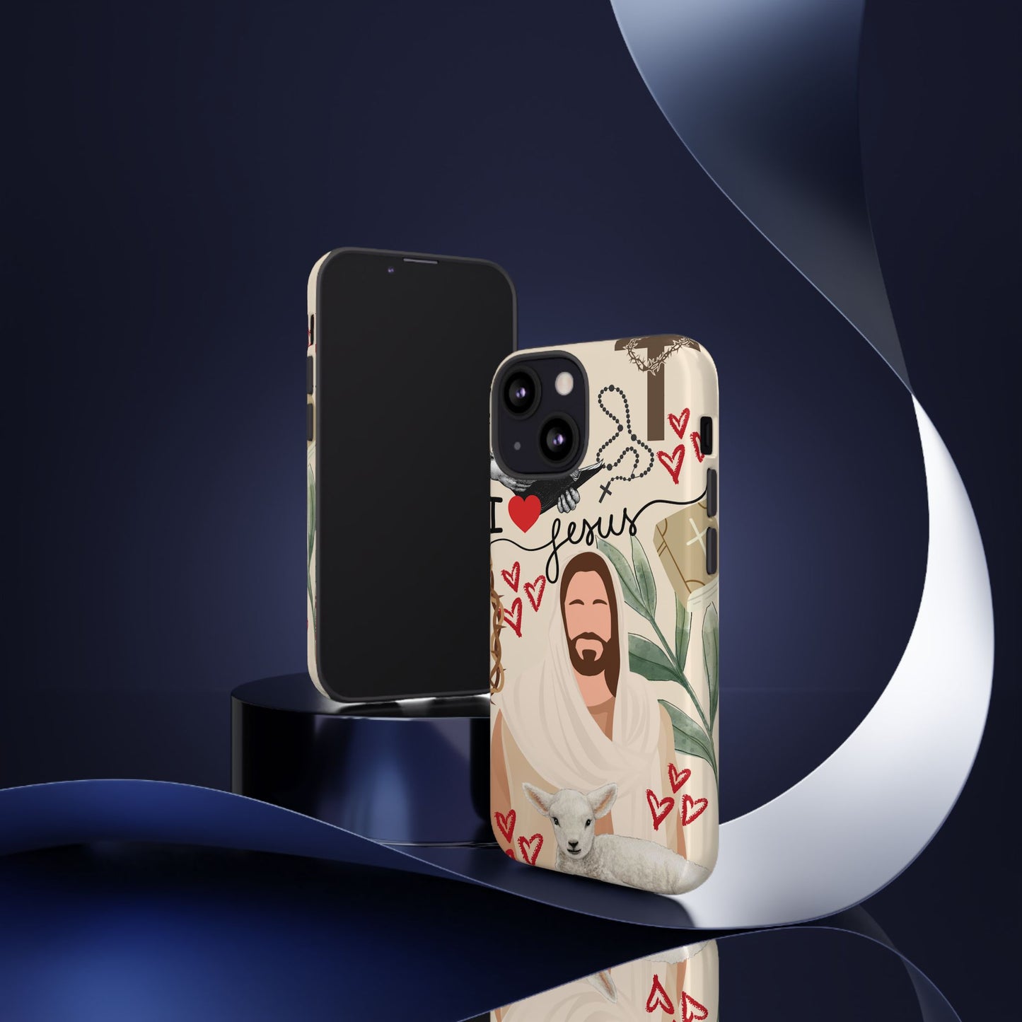 Vibrant Phone Case with Religious Art, Tough Cases for Devotees, Faith-Inspired Design