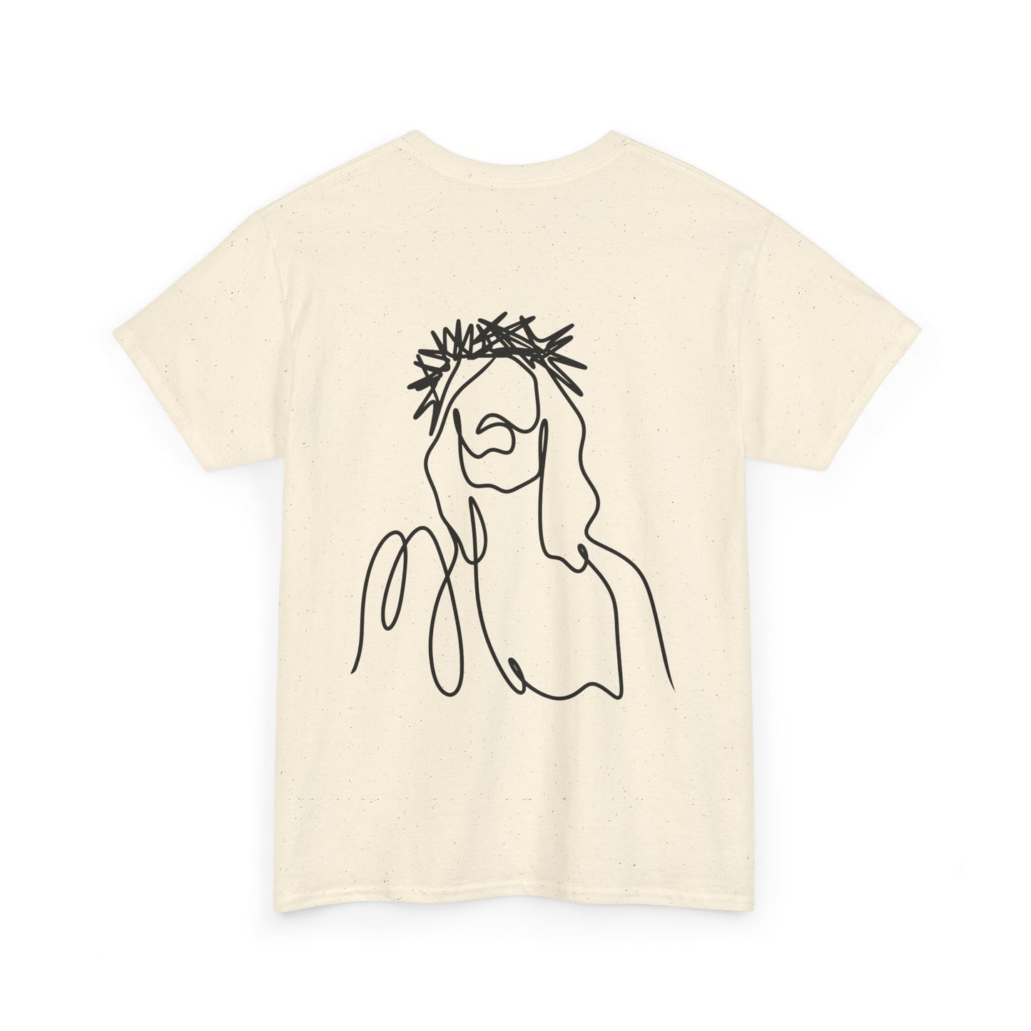 Minimalist Jesus Line Art T-Shirt – John 15:13 Crown of Thorns Design