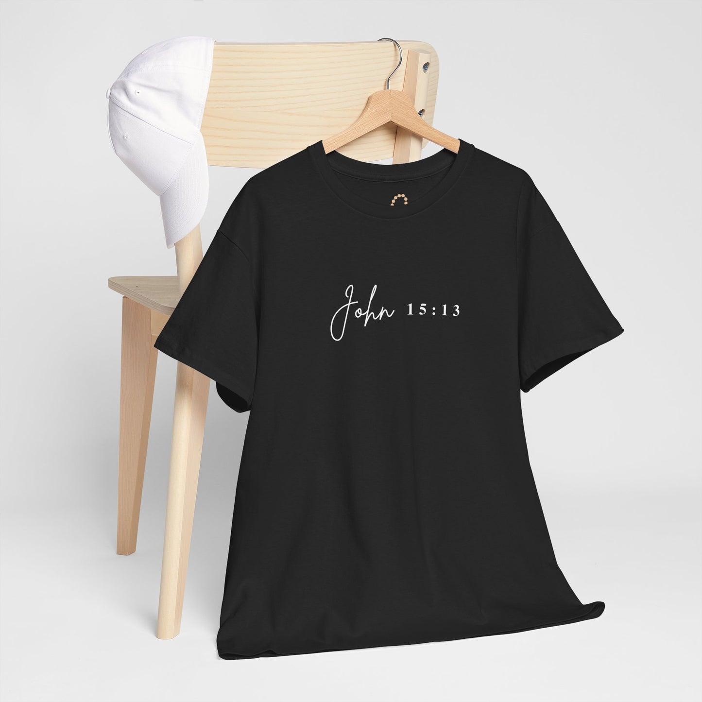 Minimalist Jesus Line Art T-Shirt – John 15:13 Crown of Thorns Design