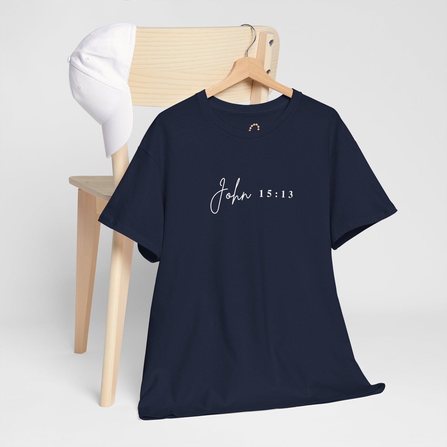 Minimalist Jesus Line Art T-Shirt – John 15:13 Crown of Thorns Design