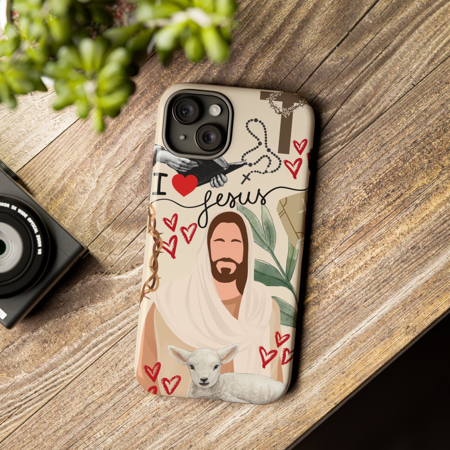 Vibrant Phone Case with Religious Art, Tough Cases for Devotees, Faith-Inspired Design