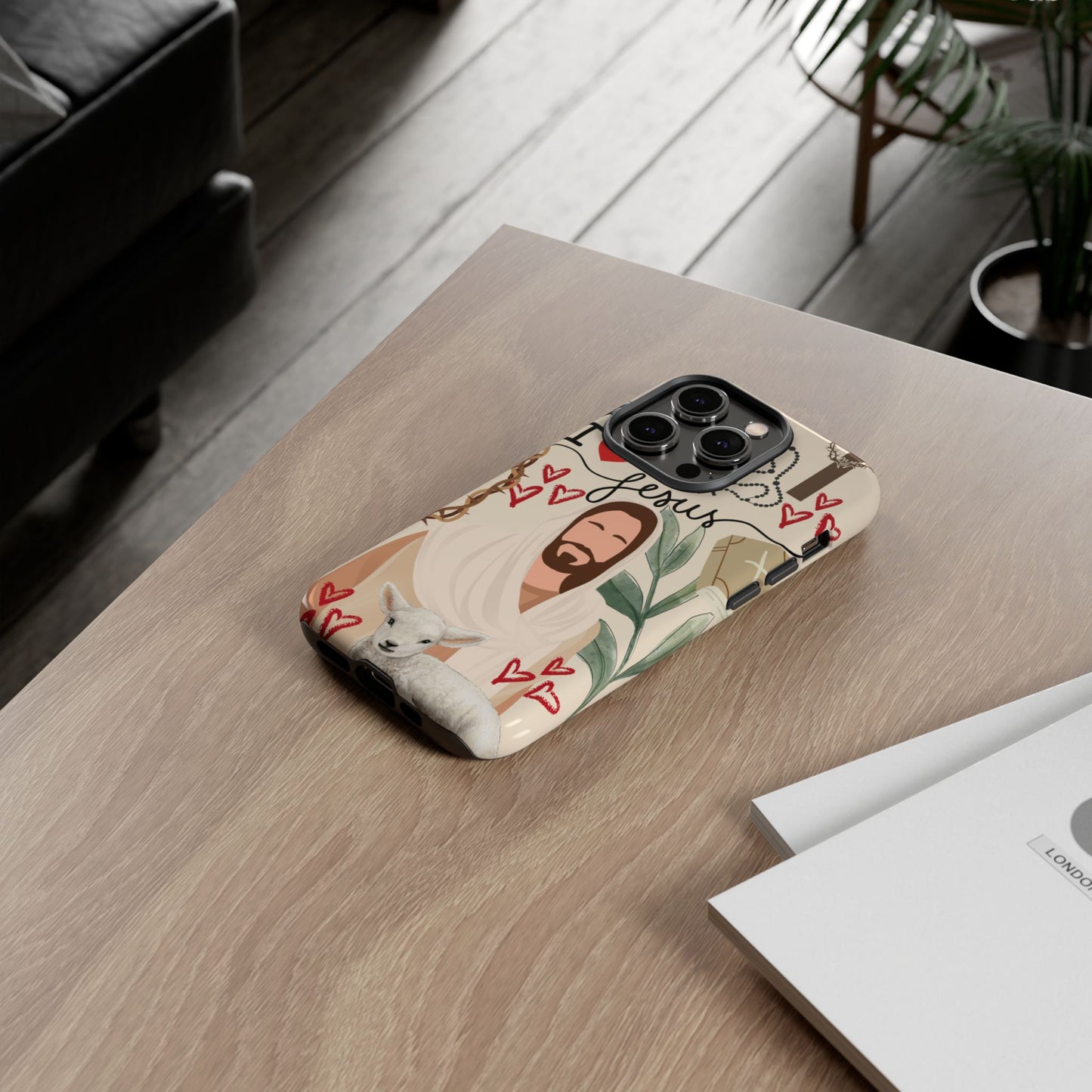 Vibrant Phone Case with Religious Art, Tough Cases for Devotees, Faith-Inspired Design