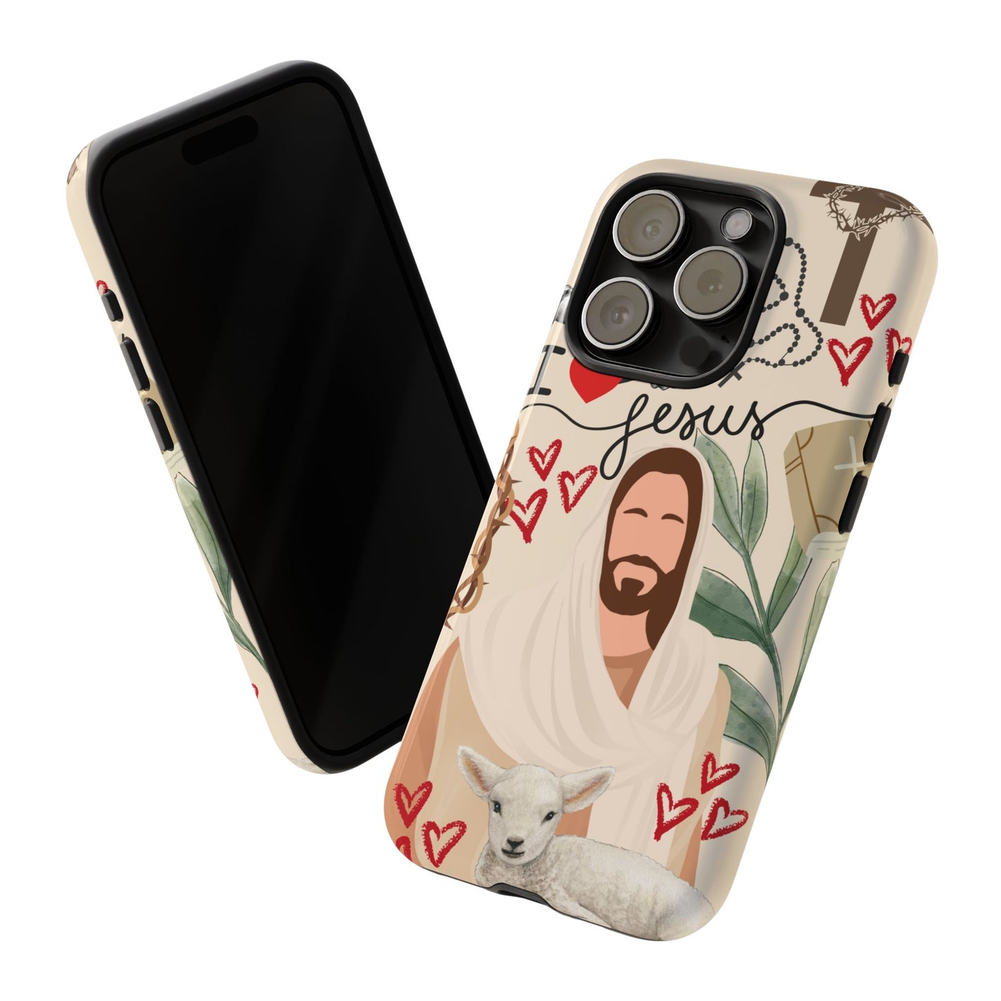 Vibrant Phone Case with Religious Art, Tough Cases for Devotees, Faith-Inspired Design