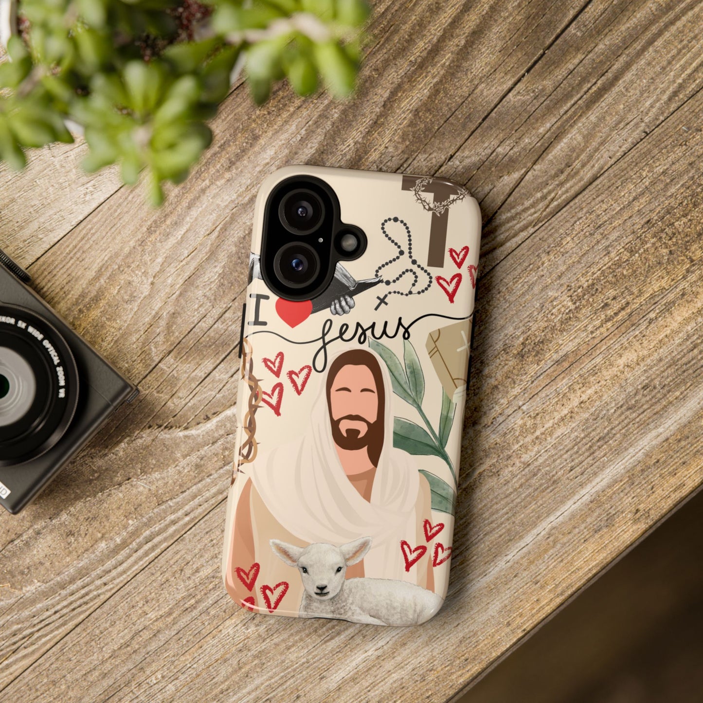Vibrant Phone Case with Religious Art, Tough Cases for Devotees, Faith-Inspired Design