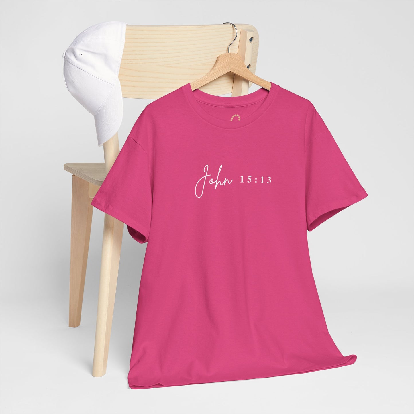 Minimalist Jesus Line Art T-Shirt – John 15:13 Crown of Thorns Design
