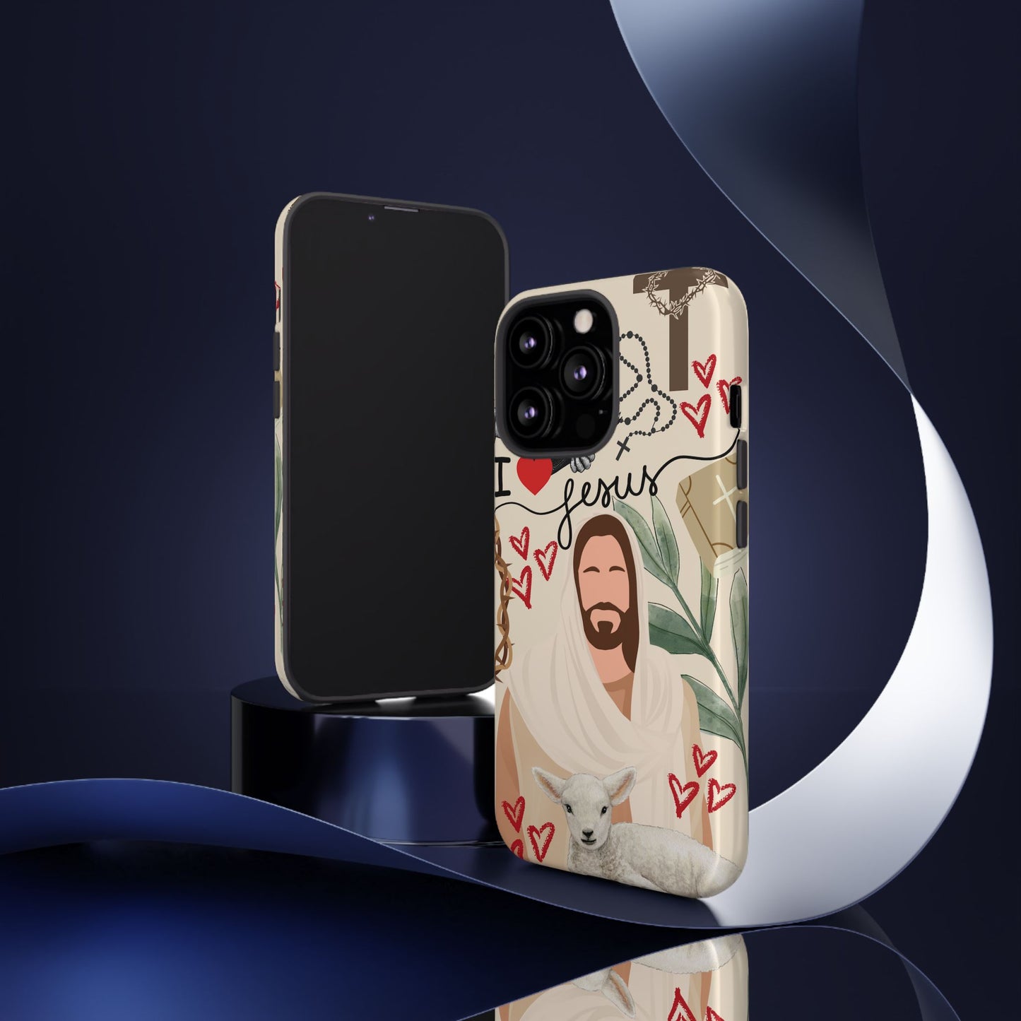 Vibrant Phone Case with Religious Art, Tough Cases for Devotees, Faith-Inspired Design