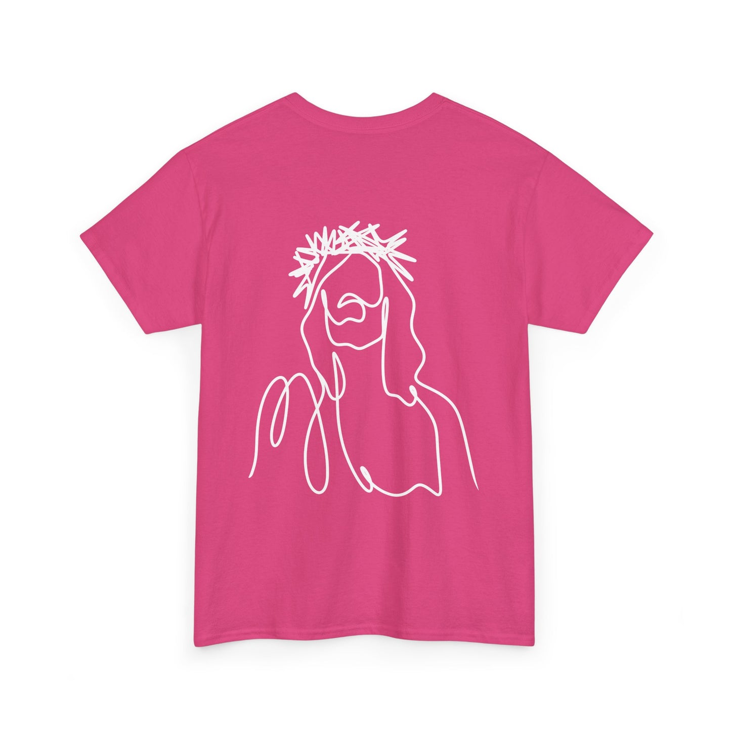 Minimalist Jesus Line Art T-Shirt – John 15:13 Crown of Thorns Design