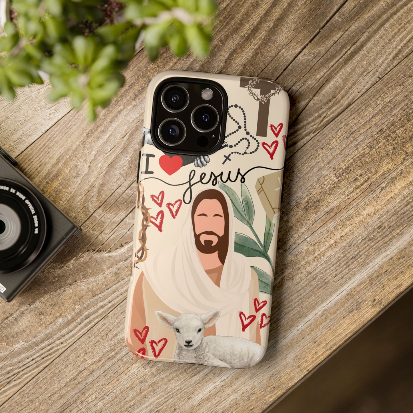 Vibrant Phone Case with Religious Art, Tough Cases for Devotees, Faith-Inspired Design