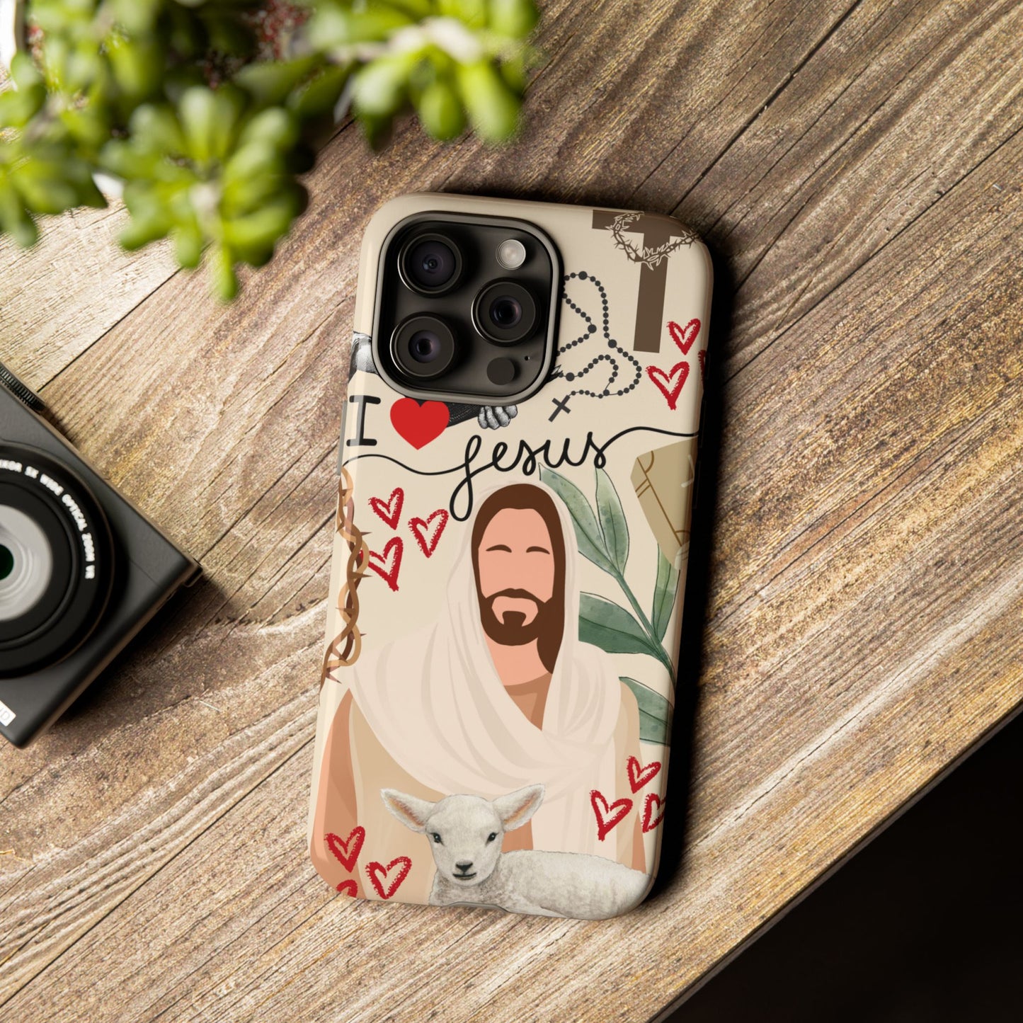 Vibrant Phone Case with Religious Art, Tough Cases for Devotees, Faith-Inspired Design