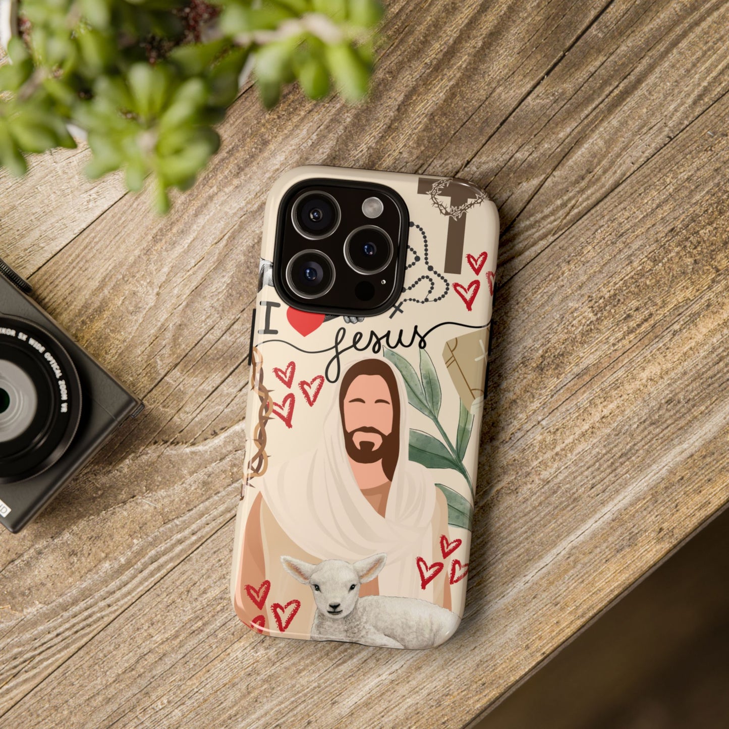Vibrant Phone Case with Religious Art, Tough Cases for Devotees, Faith-Inspired Design