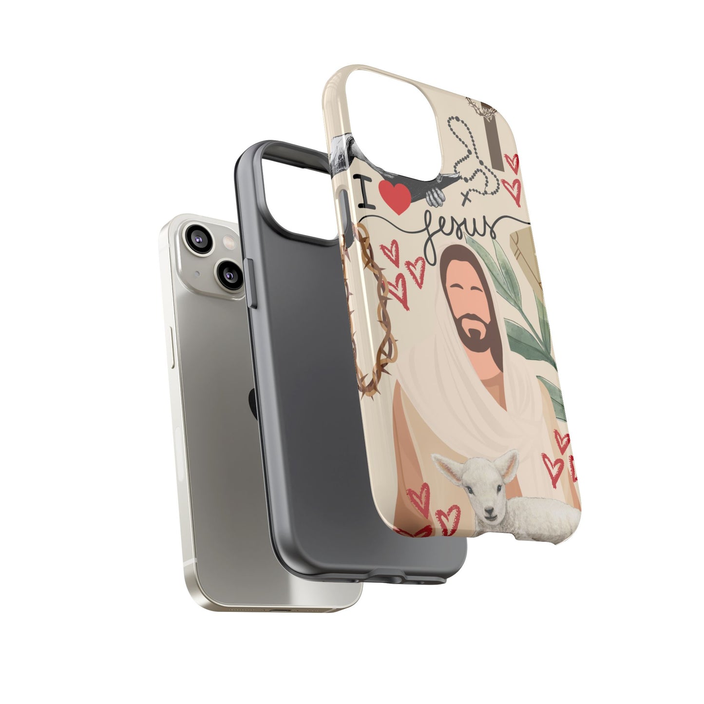 Vibrant Phone Case with Religious Art, Tough Cases for Devotees, Faith-Inspired Design