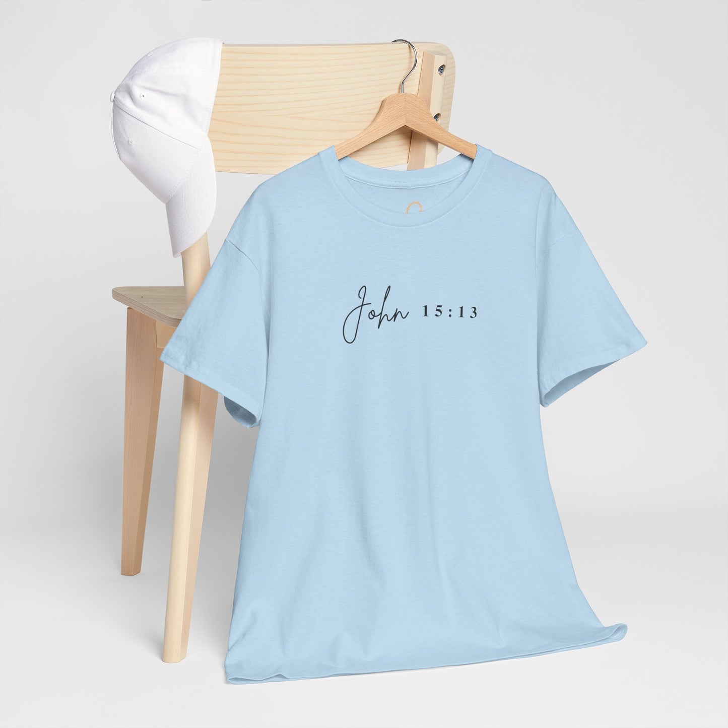 Minimalist Jesus Line Art T-Shirt – John 15:13 Crown of Thorns Design