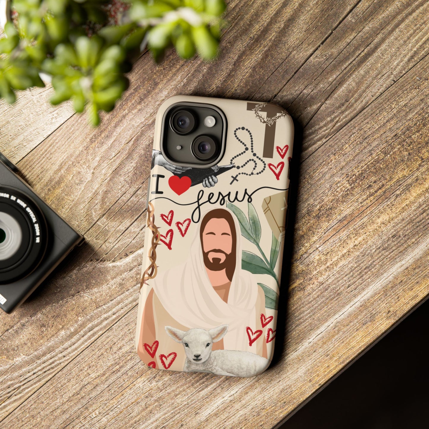 Vibrant Phone Case with Religious Art, Tough Cases for Devotees, Faith-Inspired Design