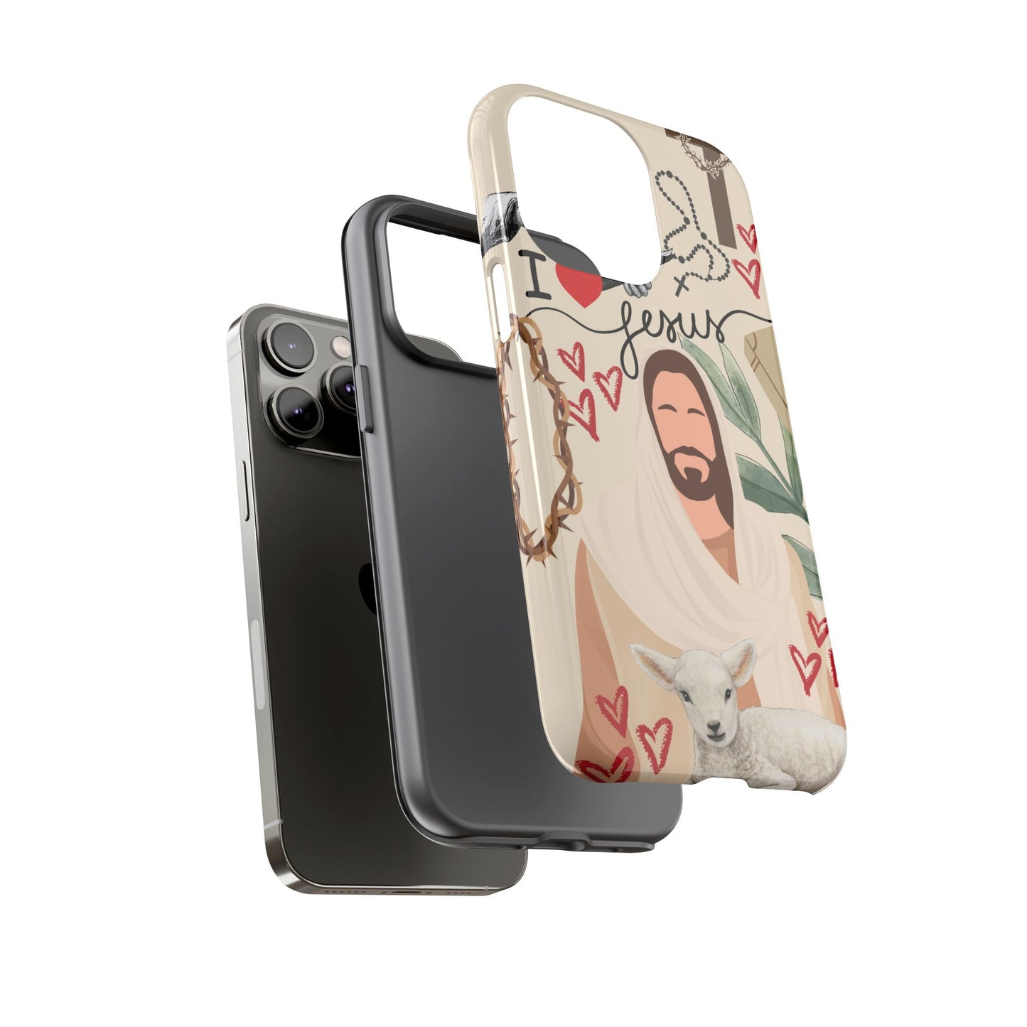 Vibrant Phone Case with Religious Art, Tough Cases for Devotees, Faith-Inspired Design