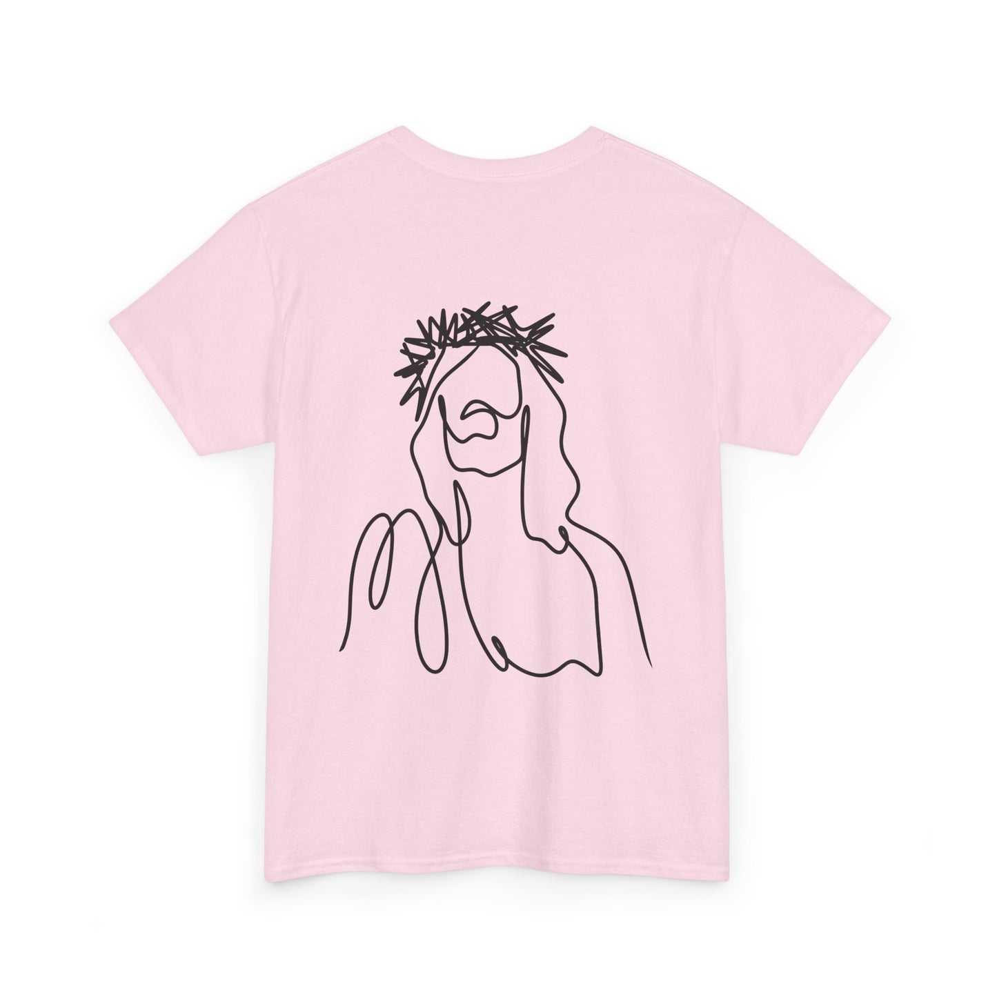 Minimalist Jesus Line Art T-Shirt – John 15:13 Crown of Thorns Design