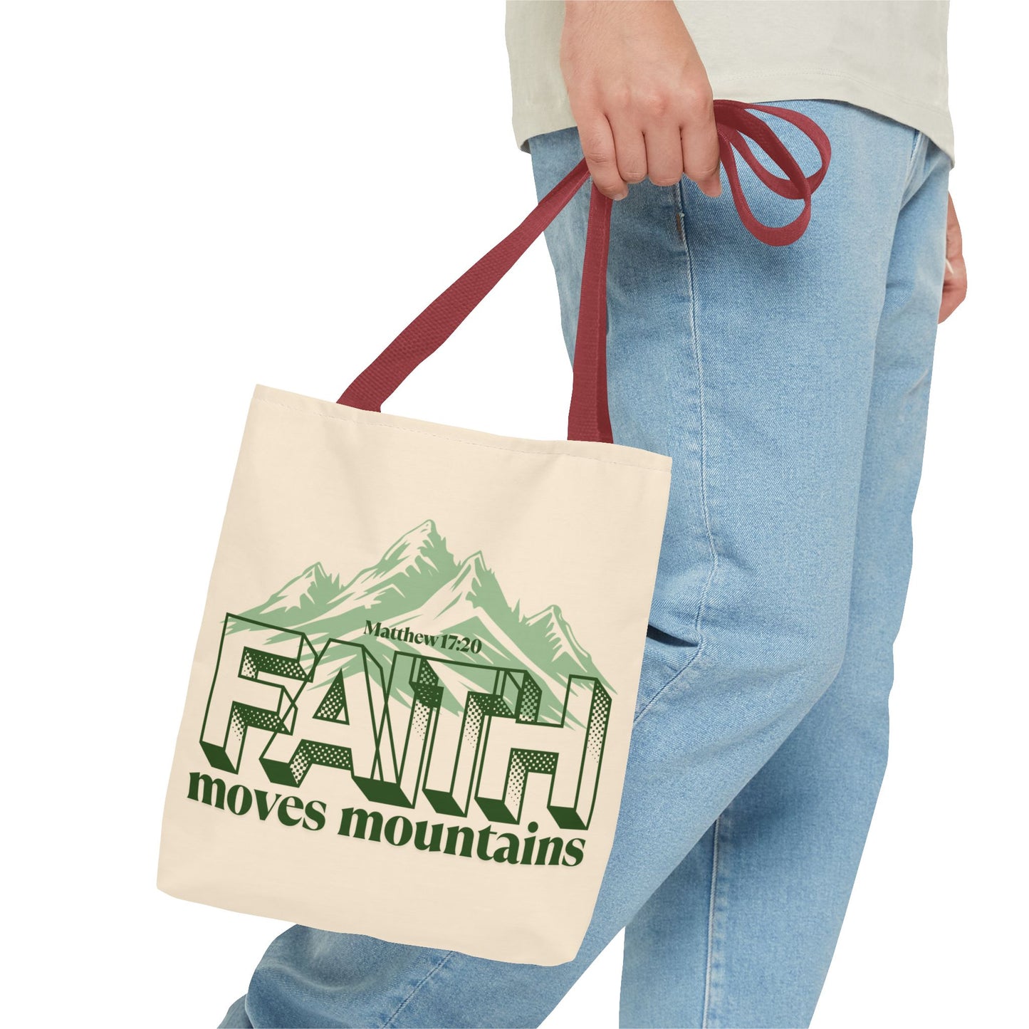 Mountain Faith Inspirational Tote Bag