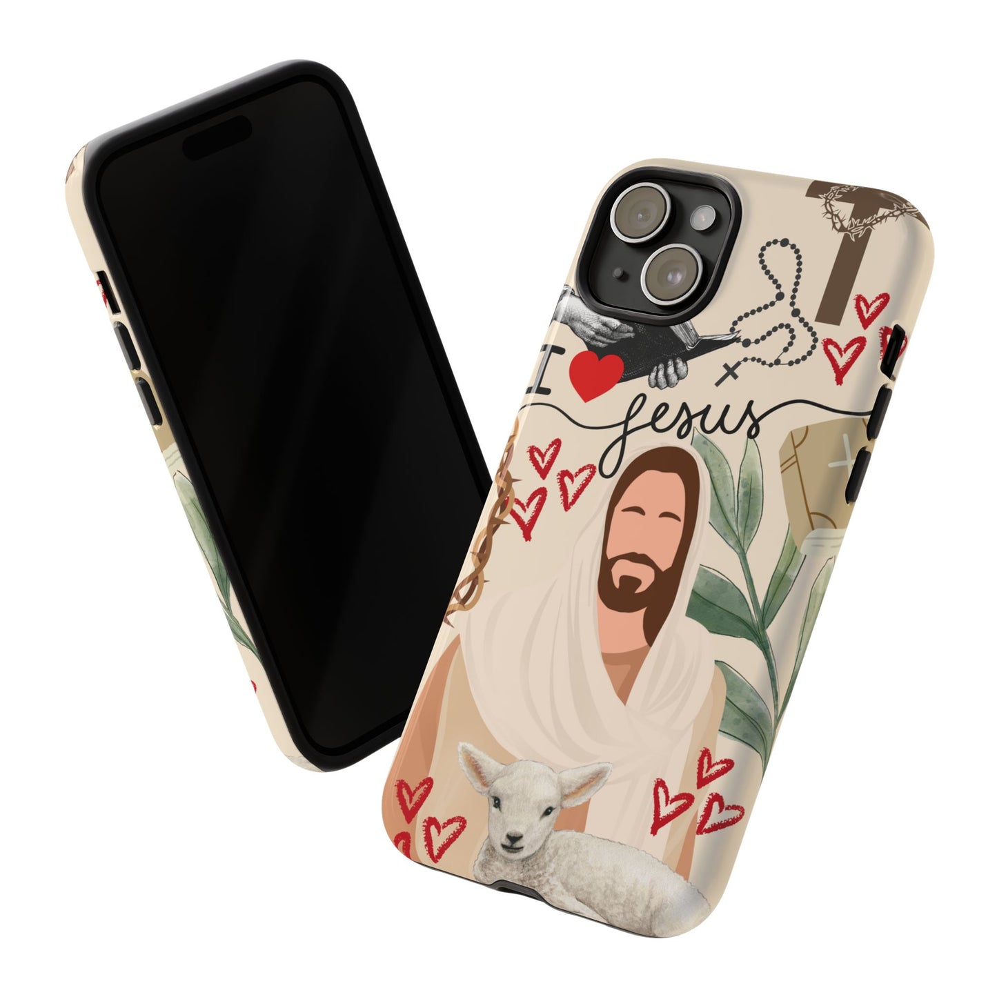 Vibrant Phone Case with Religious Art, Tough Cases for Devotees, Faith-Inspired Design