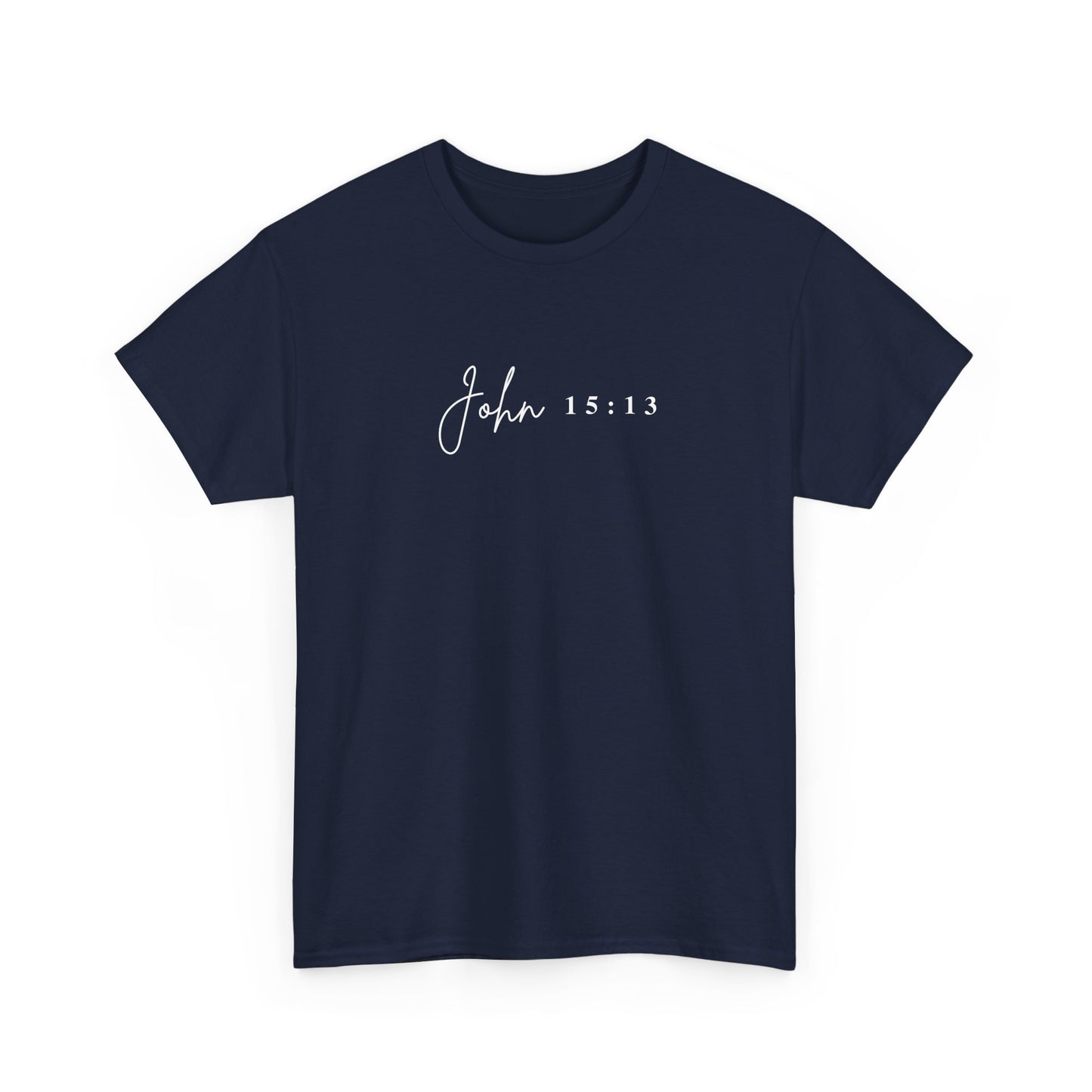 Minimalist Jesus Line Art T-Shirt – John 15:13 Crown of Thorns Design
