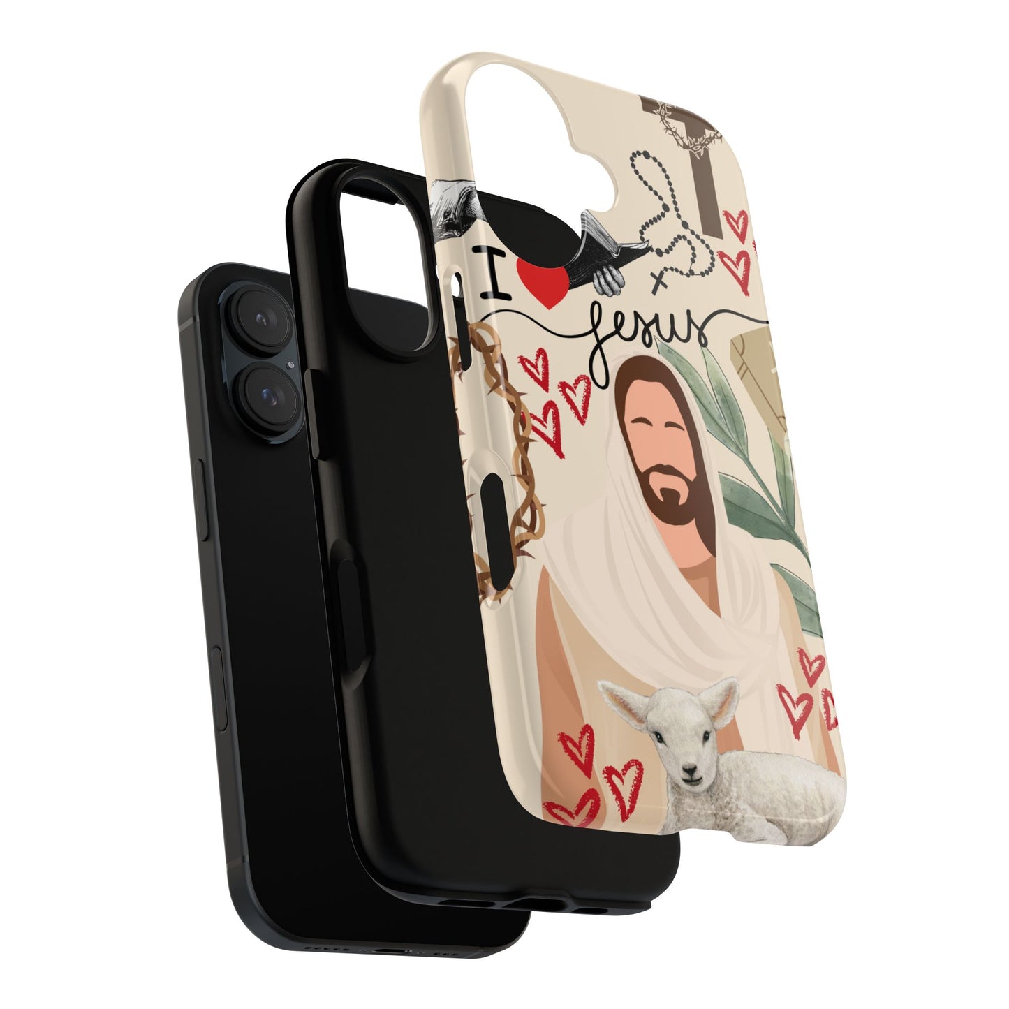 Vibrant Phone Case with Religious Art, Tough Cases for Devotees, Faith-Inspired Design
