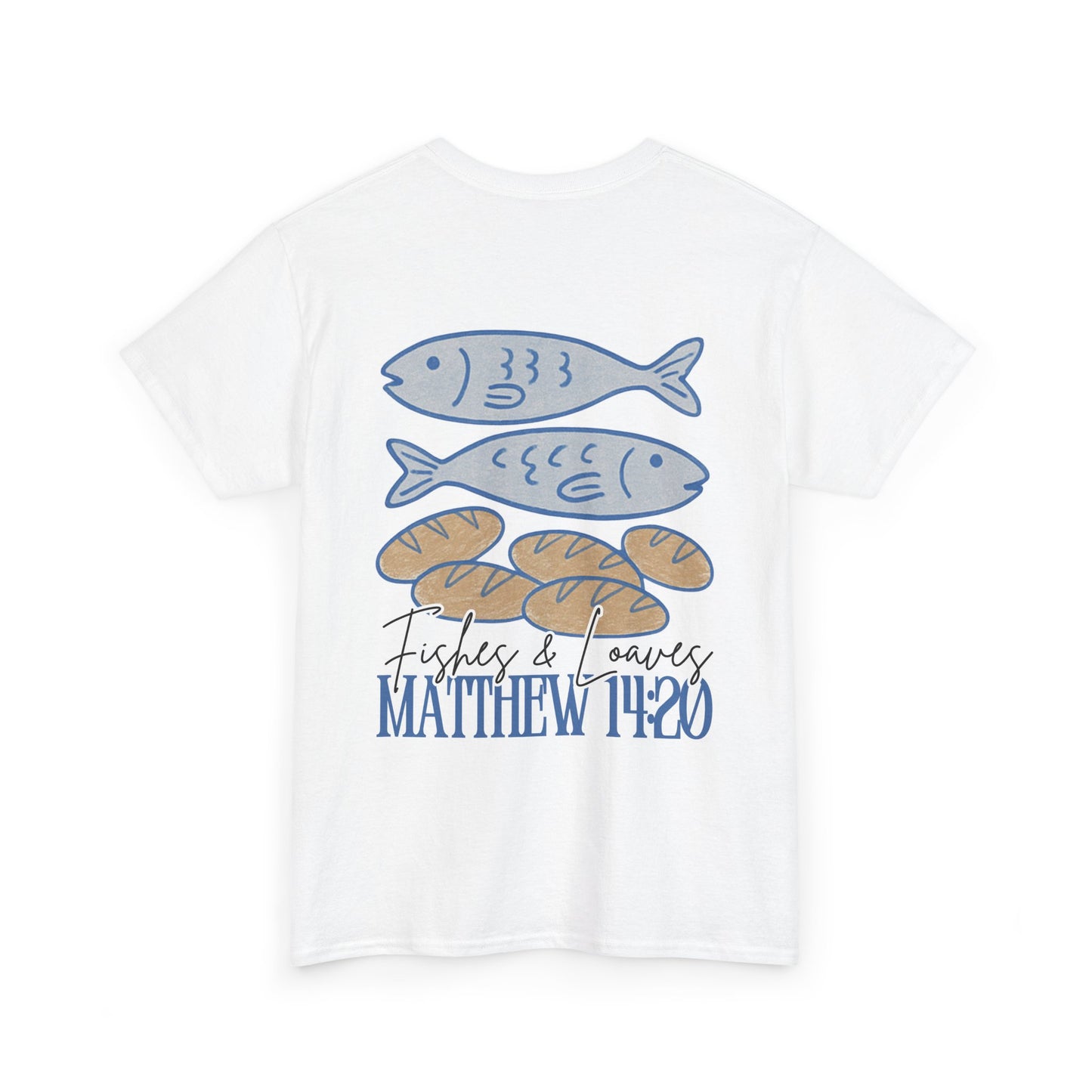Matthew 14:20 Fishes and Loaves T-Shirt – Miracle of Multiplication Christian Tee