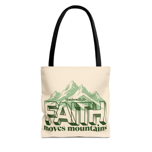 Mountain Faith Inspirational Tote Bag