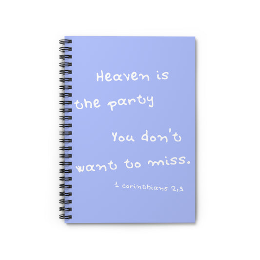 Heaven is the Party Inspirational Journal, Church Notes.