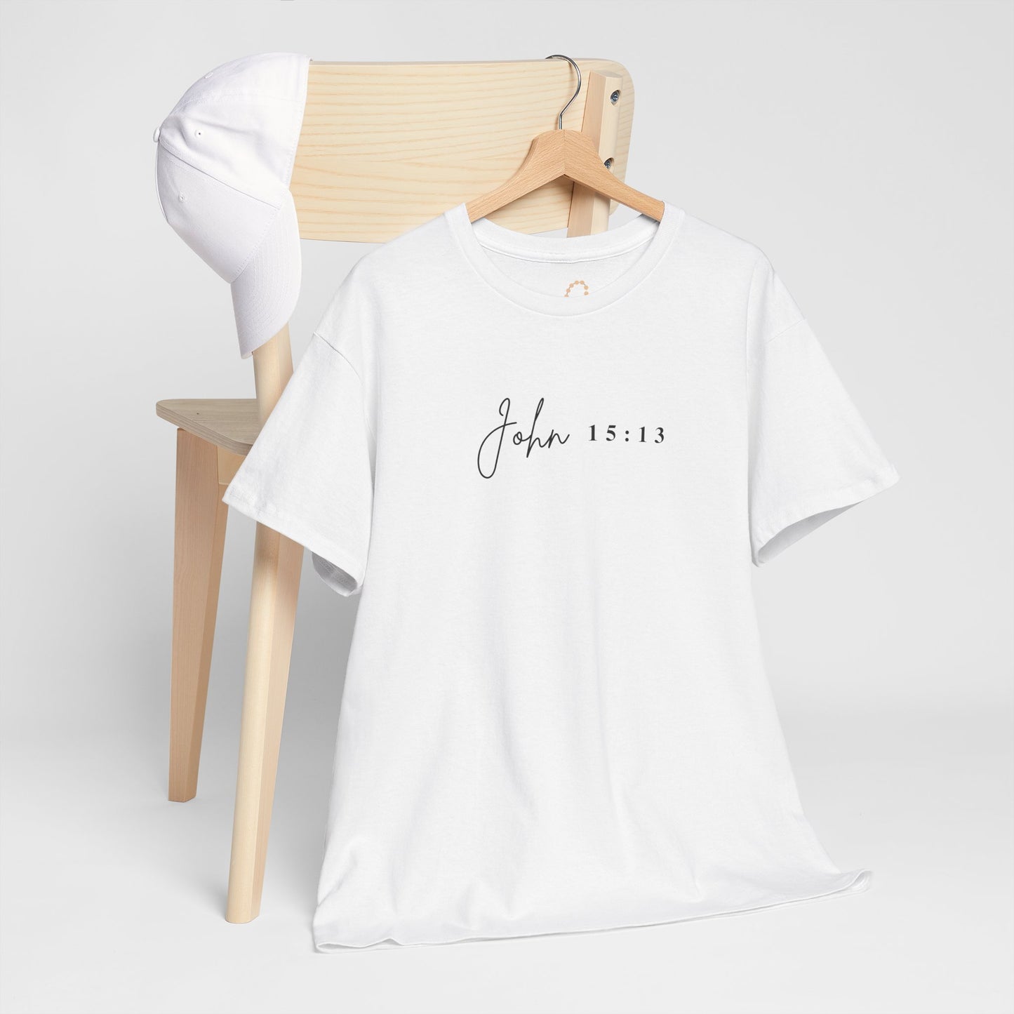 Minimalist Jesus Line Art T-Shirt – John 15:13 Crown of Thorns Design