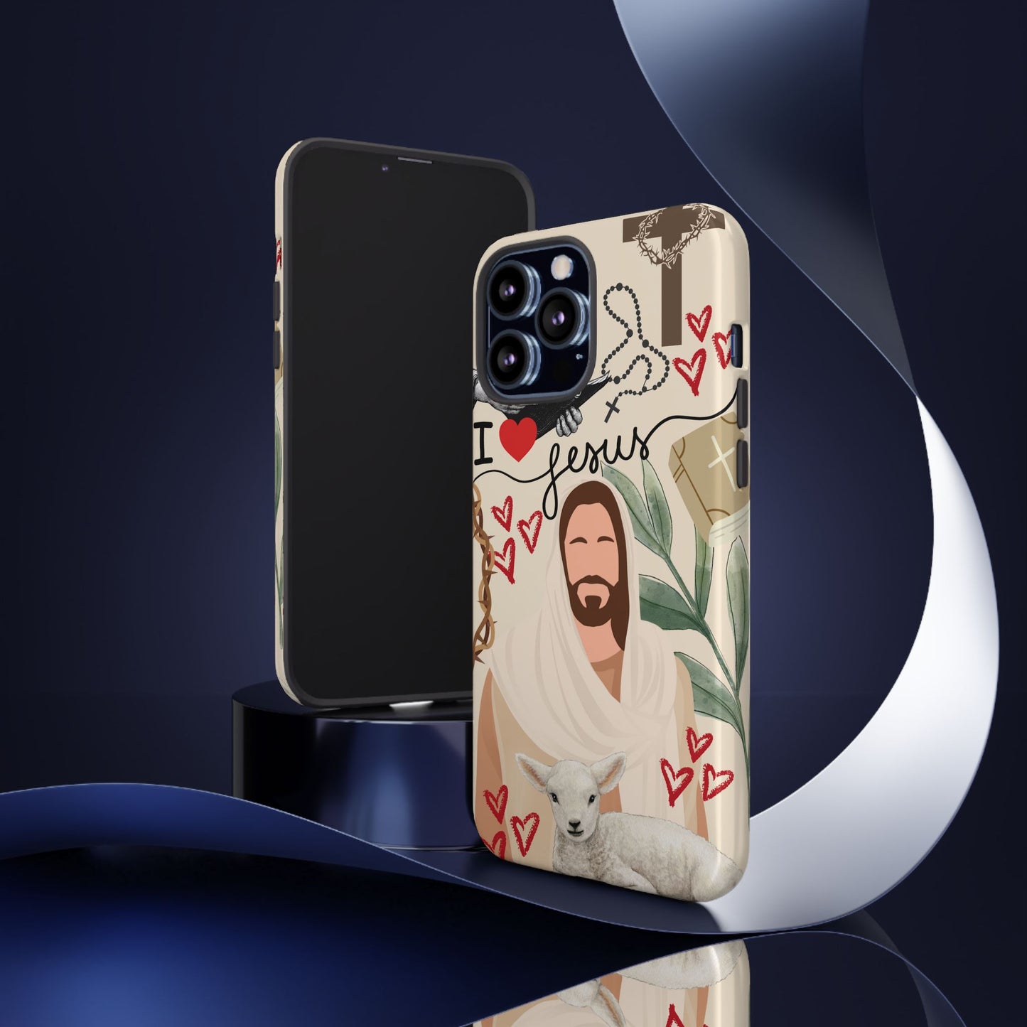 Vibrant Phone Case with Religious Art, Tough Cases for Devotees, Faith-Inspired Design